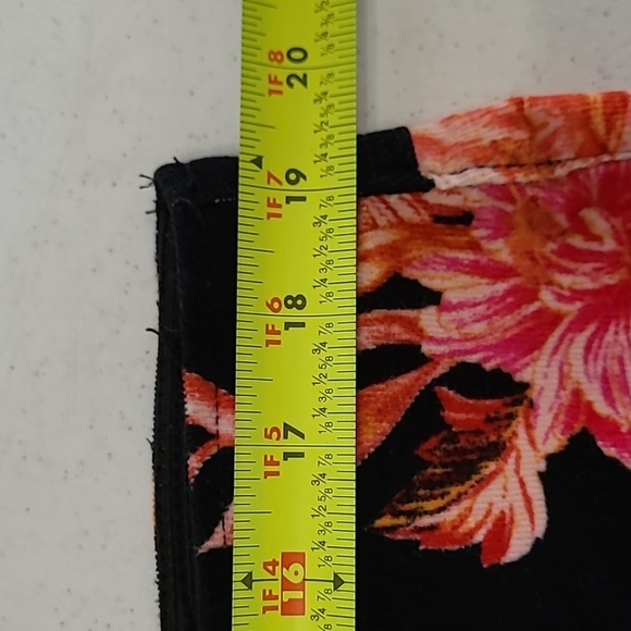 No Boundaries Black Floral Corduroy Pullon Flare Pants size XXL (19) - Picture 7 of 10